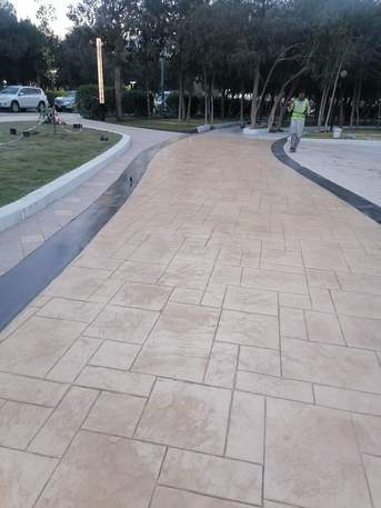 Riyadh, Construction, الخرسانة المطبوعة الملونة صبة مروحة ميزا