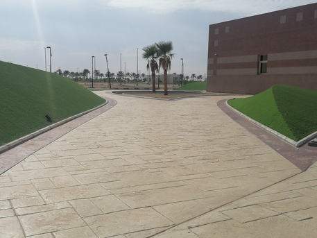 Riyadh, Construction, الخرسانية المطبوعة الملونة الأرضيات صبة 