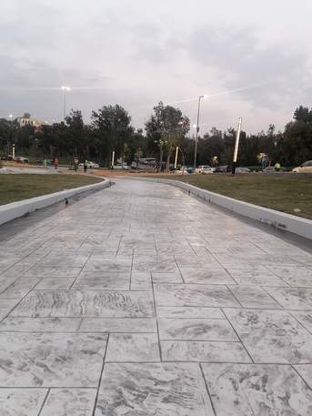 Riyadh, Construction, الخرسانية المطبوعة الملونة الأرضيات صبة 