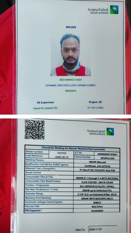 Jubail, Job Seekers, 6g SMAW Walder