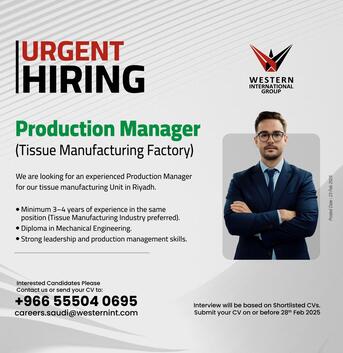 Riyadh, Jobs, Production Manager