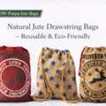 INR 100,  Natural Jute Drawstring Bags &ndash; Reusable & Eco-Friendly