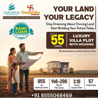 Mumbai, Residential Plots, INR 21000,  155 Sq. Yard,  Swasthika &ndash; Premium HMDA Approved Open Plots & Independent Houses