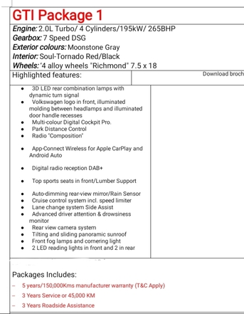 Manama, Vehicles, Cars & Trucks , BHD 16000,  Volkswagen Golf GTI SE,  2025,  Automatic,  1700 KM,  @@@ For Sale -  - Package 1 &ndash; Model   @@@