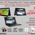 BHD 105,  DELL Core I7 8th Gen 2in1 Touch Laptop+Tablet 8GB RAM 256GB M.2SSD Like New Condition
