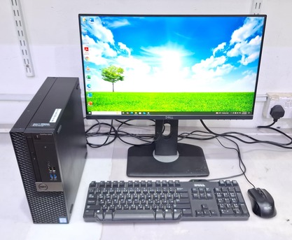 Manama, Computers, BHD 138,  DELL Core I7 6th Gen Computer Full Set 24" FHD Borderless Monitor 16GB RAM 128GB SSD+500GB