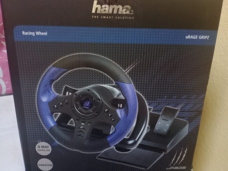 Khobar, Video Games, SAR 220,  NEW Hama Driving Wheel For PC (win 7 And 10)