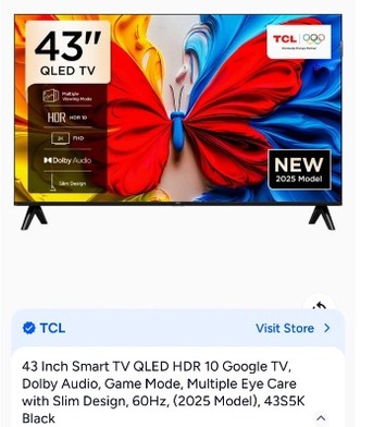 Al Ruwais, Appliances, SAR 600,  43"  TCL LED SMART TV