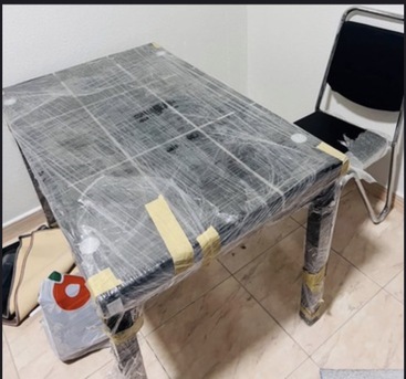 Dammam, Household Items, SAR 450,  Like New Dining Table With Four Chairs (Glass Dining Table)