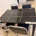 SAR 450,  Like New Dining Table With Four Chairs (Glass Dining Table)