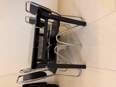 Dammam, Household Items, SAR 450,  Like New Dining Table With Four Chairs (Glass Dining Table)