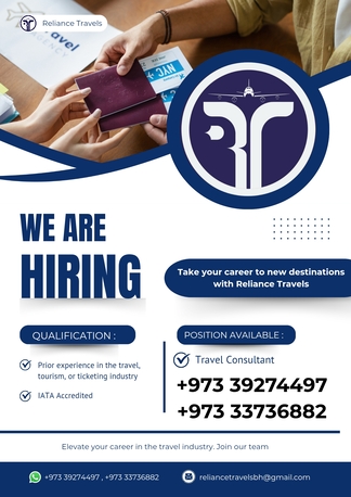 Manama, Jobs, Travel Agent