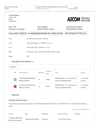 Jeddah, Job Seekers, Electrical QAQC Engineer,SCE Registered Eng,Alula RCU Approved,NEOM Approved,Transferable