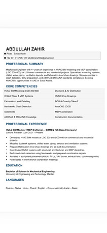 Riyadh, Job Seekers, MEP/HVAC ENGINEER