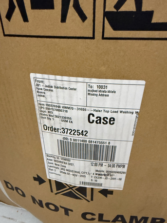 Al Aziziyah, Electronics, SAR 1050,  Brand New Haier Automatic Washing Machine