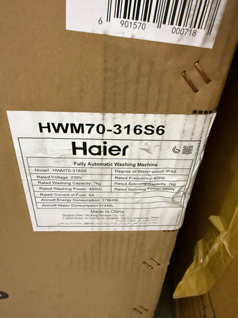 Al Aziziyah, Electronics, SAR 1050,  Brand New Haier Automatic Washing Machine