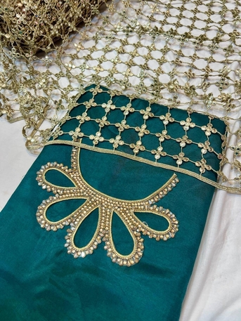 Thuqbah, Clothing & Accessories, SAR 190,  Plain CottonSilk Suit Unstitched With Trending Dupata