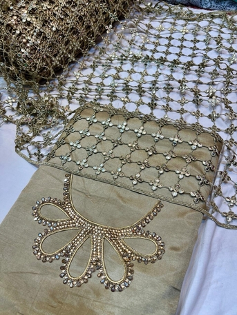 Thuqbah, Clothing & Accessories, SAR 190,  Plain CottonSilk Suit Unstitched With Trending Dupata