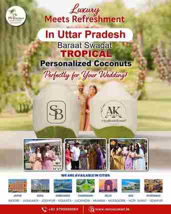 Jaipur, Event Planning, Personalized Coconuts For Baraat Swagat Ceremony
