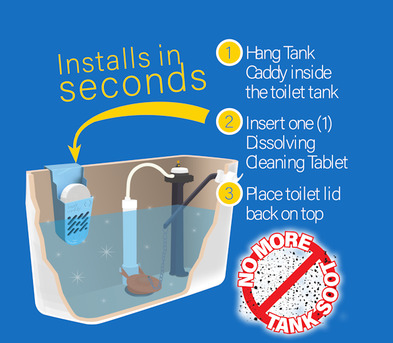 New York, Household Items, USD 14,  Buy Toilet Tank Tablet Holder & Soot Trap | The Tank Caddy