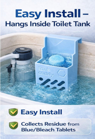 New York, Household Items, USD 14,  Buy Toilet Tank Tablet Holder & Soot Trap | The Tank Caddy