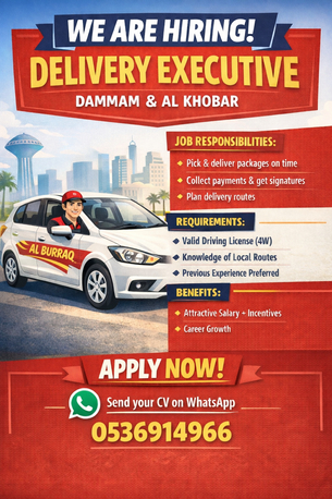Khobar North, Jobs, Job Opening :Delivery Executive