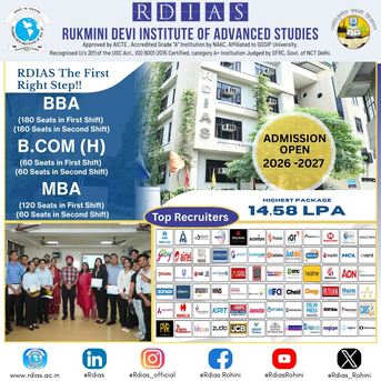 Mumbai, Education, Top MBA, BBA, And B.Com (H) Colleges In Delhi NCR - Rukmini Devi Institute Of Advanced Stu