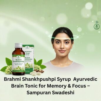 Mumbai, Health & Beauty Items, INR 585,  Brahmi Shankhpushpi Syrup | Ayurvedic Brain Tonic For Memory & Focus &ndash; Sampuran Swadeshi