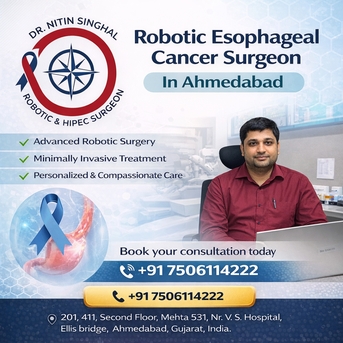 Ahmedabad, Health, Robotic Esophageal Cancer Surgeon In Ahmedabad For Safe, Precise & Personalized Care