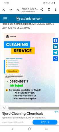 Riyadh, Cleaning, @ Professional Home Deep Cleaning Service And Sofa Clean Service 0558563189