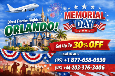 New York, Travel, +1-877-658-0930 Direct Frontier Flights To Orlando For Memorial Day!