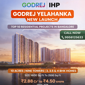Bangalore, Real Estate For Sale, 3 BR,  1600 Sq. Feet,  Godrej Yelahanka Bangalore New Project &ndash; Investment Guide