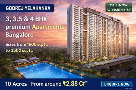 Bangalore, Real Estate For Sale, 3 BR,  1600 Sq. Feet,  Godrej Yelahanka Bangalore New Project &ndash; Investment Guide