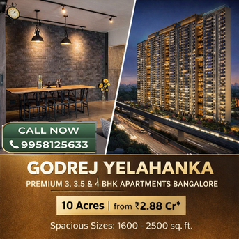 Bangalore, Real Estate For Sale, 3 BR,  1600 Sq. Feet,  Godrej Yelahanka Bangalore New Project &ndash; Investment Guide