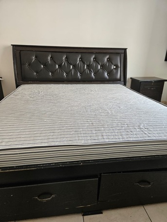 Khobar, Furniture, SAR 350,  King Size Double Bed With Side Tables And Materess