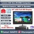 BHD 83,  Lenovo Core I5 All-in-One Computer 8GB Ram Built In Camera,Speaker, WIFI 24" FHD Display