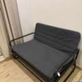 SAR 100,  Ikea HAMMARN Sofa-bed, Knisa Dark Grey/black -- Used Only For A Few Days