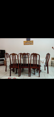 Riyadh, Furniture, SAR 900,  Dinning Table Set (with 8 Chairs) (wooden)
