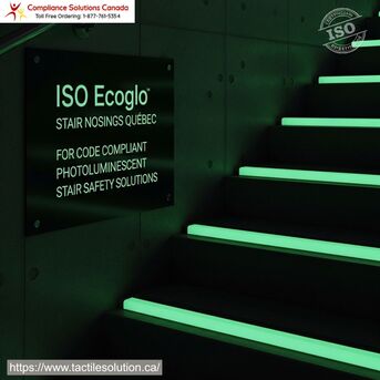 Toronto, Construction, ISO Ecoglo Stair Nosings Quebec For Code Compliant Photoluminescent Stair Safety Solutions