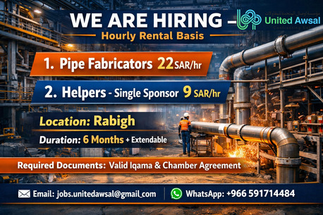 Rabigh, Jobs, 🚀 URGENT HIRING: Skilled Manpower Required For Project In Rabigh