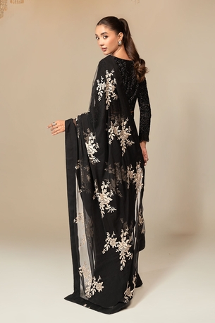 Thuqbah, Clothing & Accessories, SAR 545,  Original Ready To Wear Black Saree