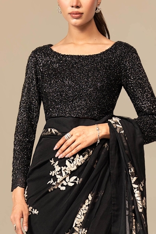 Thuqbah, Clothing & Accessories, SAR 545,  Original Ready To Wear Black Saree