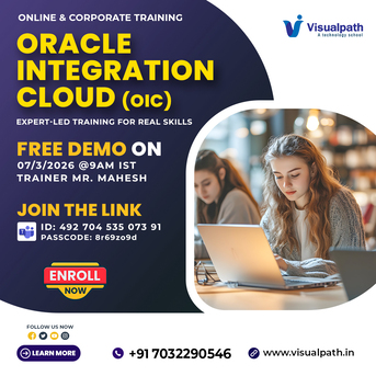 Hyderabad, Education, Oracle Integration Cloud Free Live Demo - Visualpath