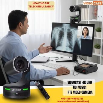 New York, Electronics, USD 968,  Transform Your Production With Professional VIDEOCAST 4K UHD NDI VC201 PTZ Video Camera