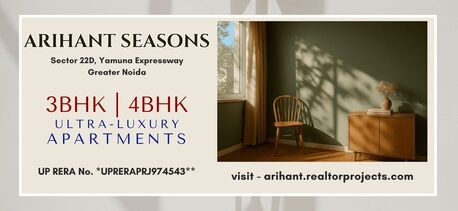 Greater Noida, Real Estate For Sale, INR 20000000,  3 BR,  1070 Sq. Feet,  Arihant Seasons Yamuna Expressway - Premium Residences With Sky-High Views