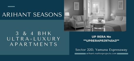Greater Noida, Real Estate For Sale, INR 20000000,  3 BR,  1070 Sq. Feet,  Arihant Seasons Yamuna Expressway - Premium Residences With Sky-High Views