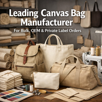 New Delhi, Businesses For Sale, Leading Canvas Bag Manufacturer For Bulk, OEM & Private Label Orders