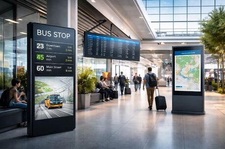 New Delhi, Business, Digital Signage For Transportation & Airports | Streampurple Solutions