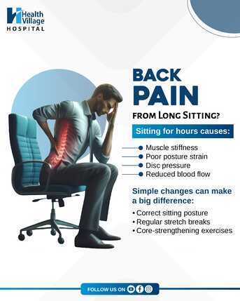 Bhubaneswar, Health, Back Pain From Long Sitting? | Health Village Hospital, Bhubaneswar