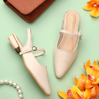 New Delhi, Clothing & Accessories, INR 799,  Stylish Mary Slingback Heels - Low Block Heels Women&rsquo;s Shoes, Vegan Leather, ₹799